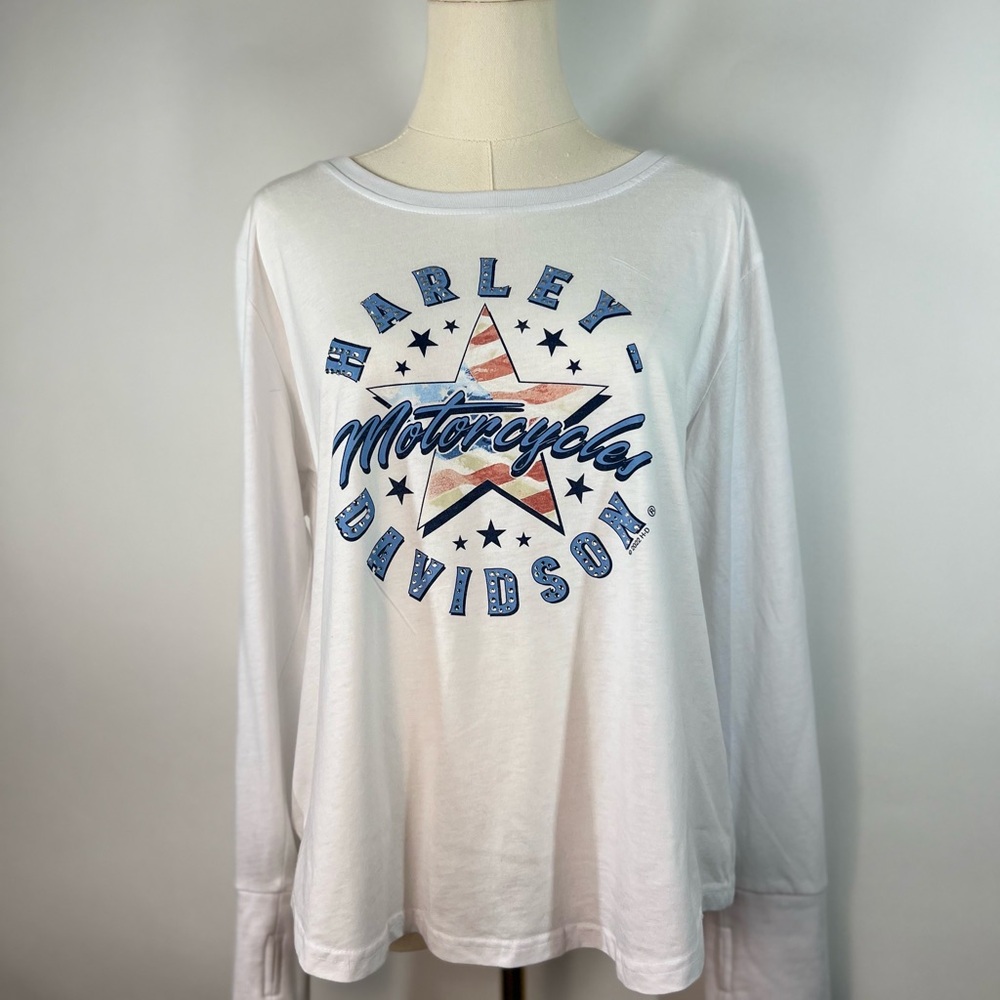 Harley Davidson women’s lingerie sleeve tee. XL